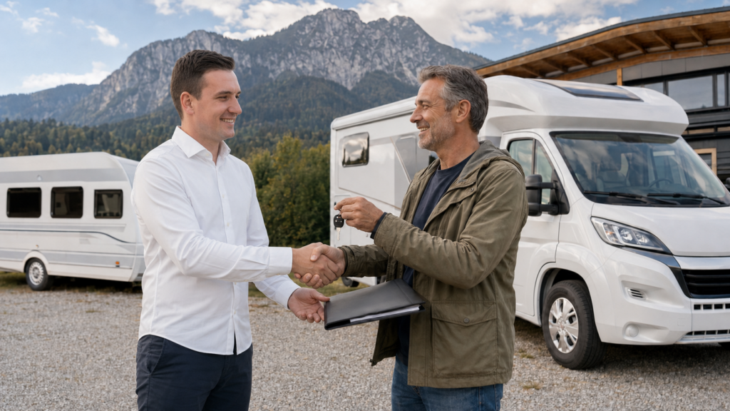 Handschlag bei der Fahrzeugübergabe